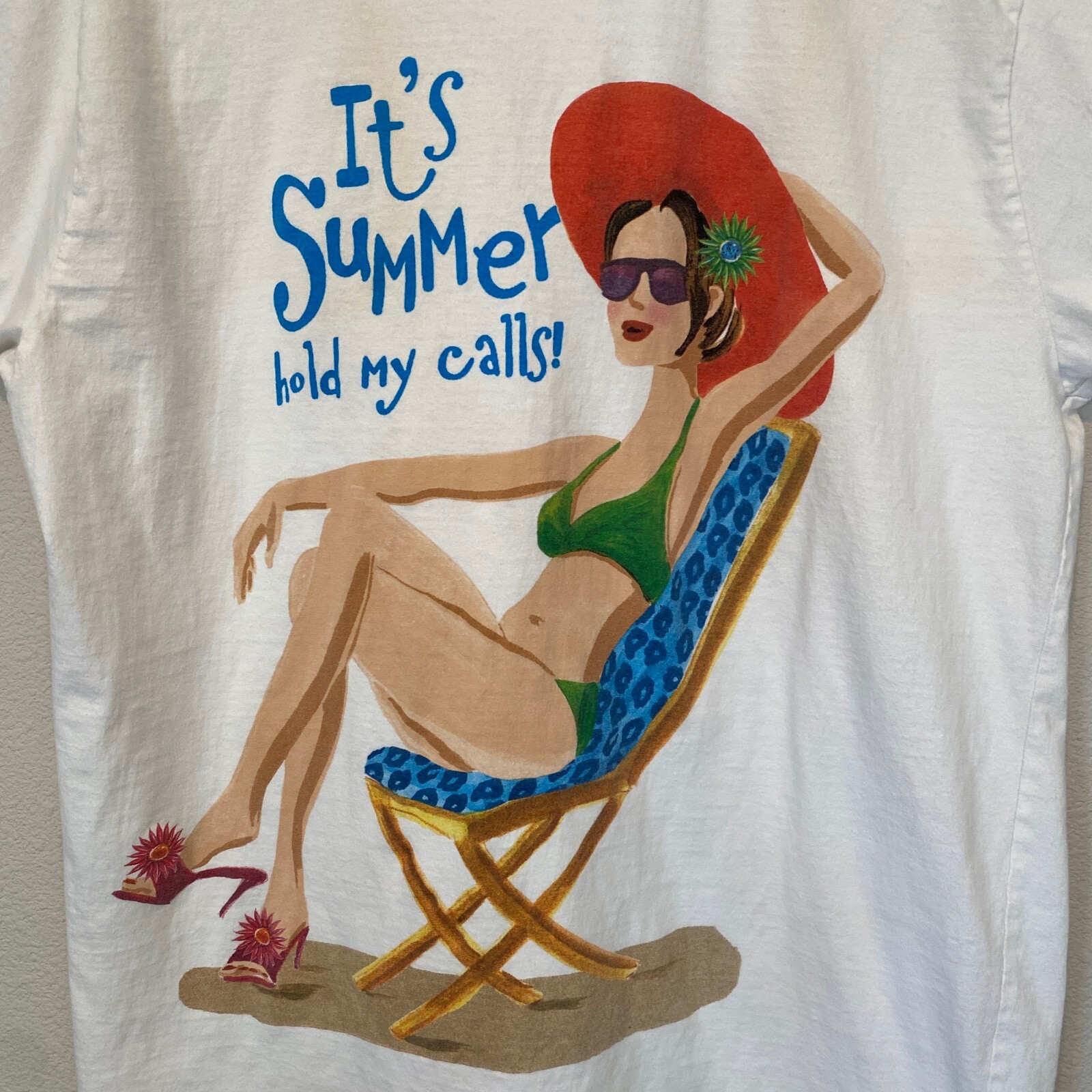 Vintage Summer T-Shirt Pajama Dress "It's Summer, Hold My Calls" One Size gallery