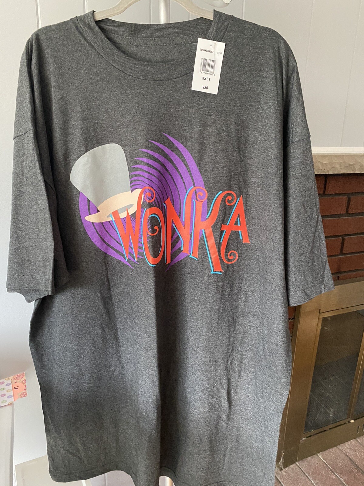 WONKA Men’s 3XLT Mad Engine Heather Gray Graphic T-Shirt New with Tags