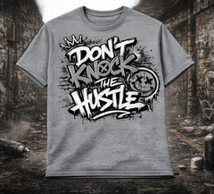 Hustle Dont Knock Smiley Graphic Tee Shirt Big & Tall Pro Club Shaka Streetwear