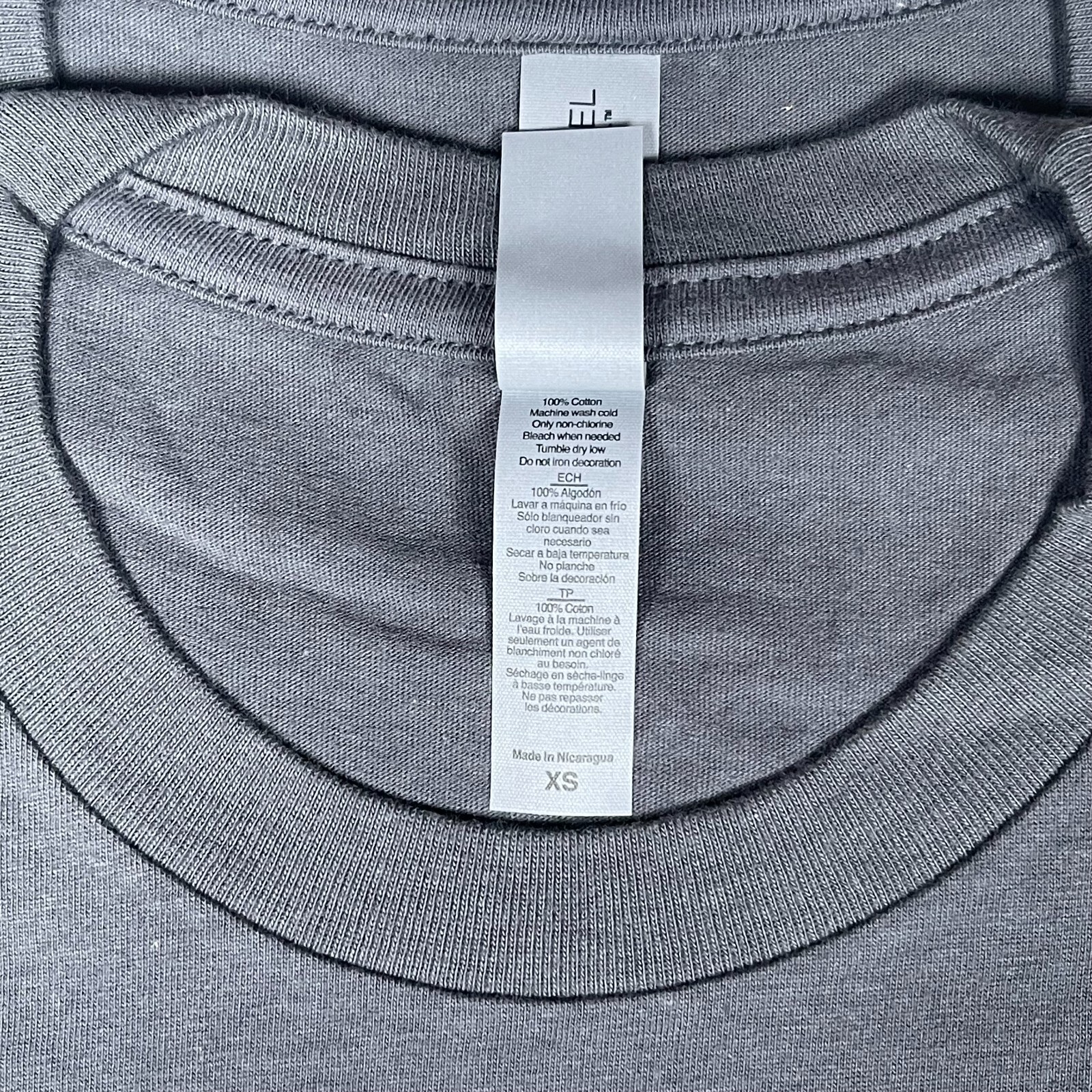 Lot of 2 Next Level Unisex Premium Dark Gray TShirts Plain Super Soft US Size XS gallery