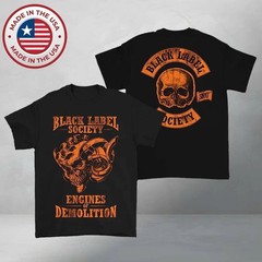 Black Label Society 2026 Two Sides Engines Of Demolition Skully T-Shirt TH383
