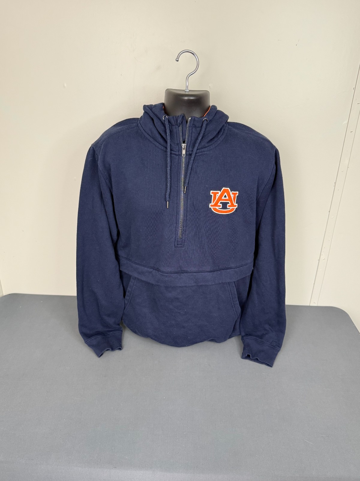 COLOSSEUM Men's Navy Auburn Tigers Half-Zip Hoodie Size Large gallery