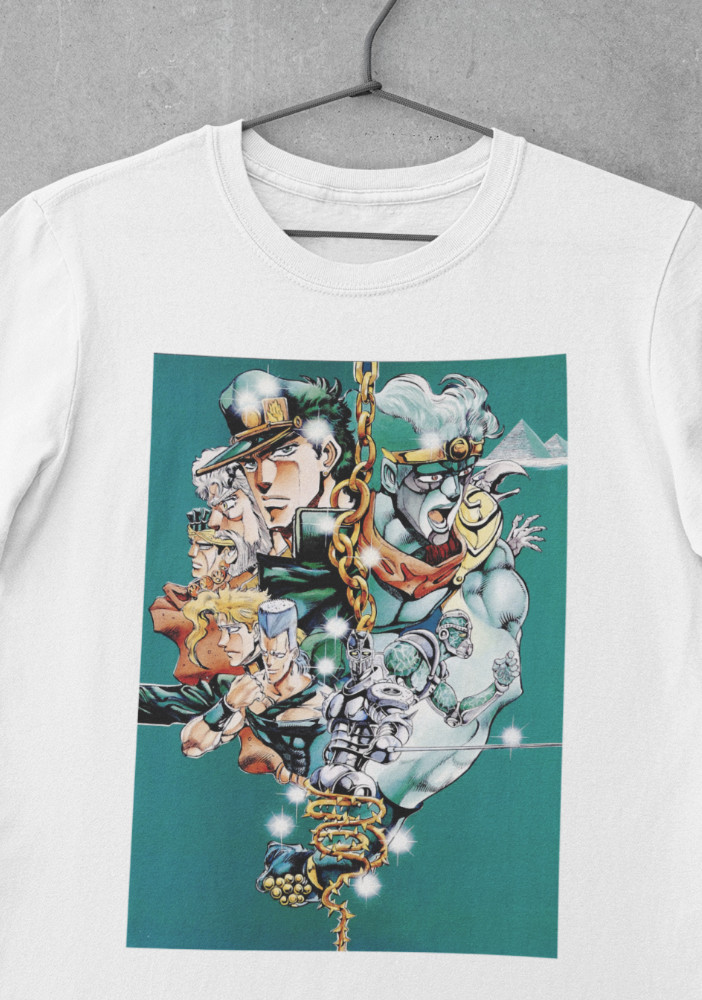 JoJo's Bizarre Adventure T-Shirt Anime Manga Graphic Tee Retro Unisex apparel gallery