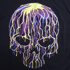 Vintage Graffiti style Skull t-shirt graphic Halloween Print Size XL