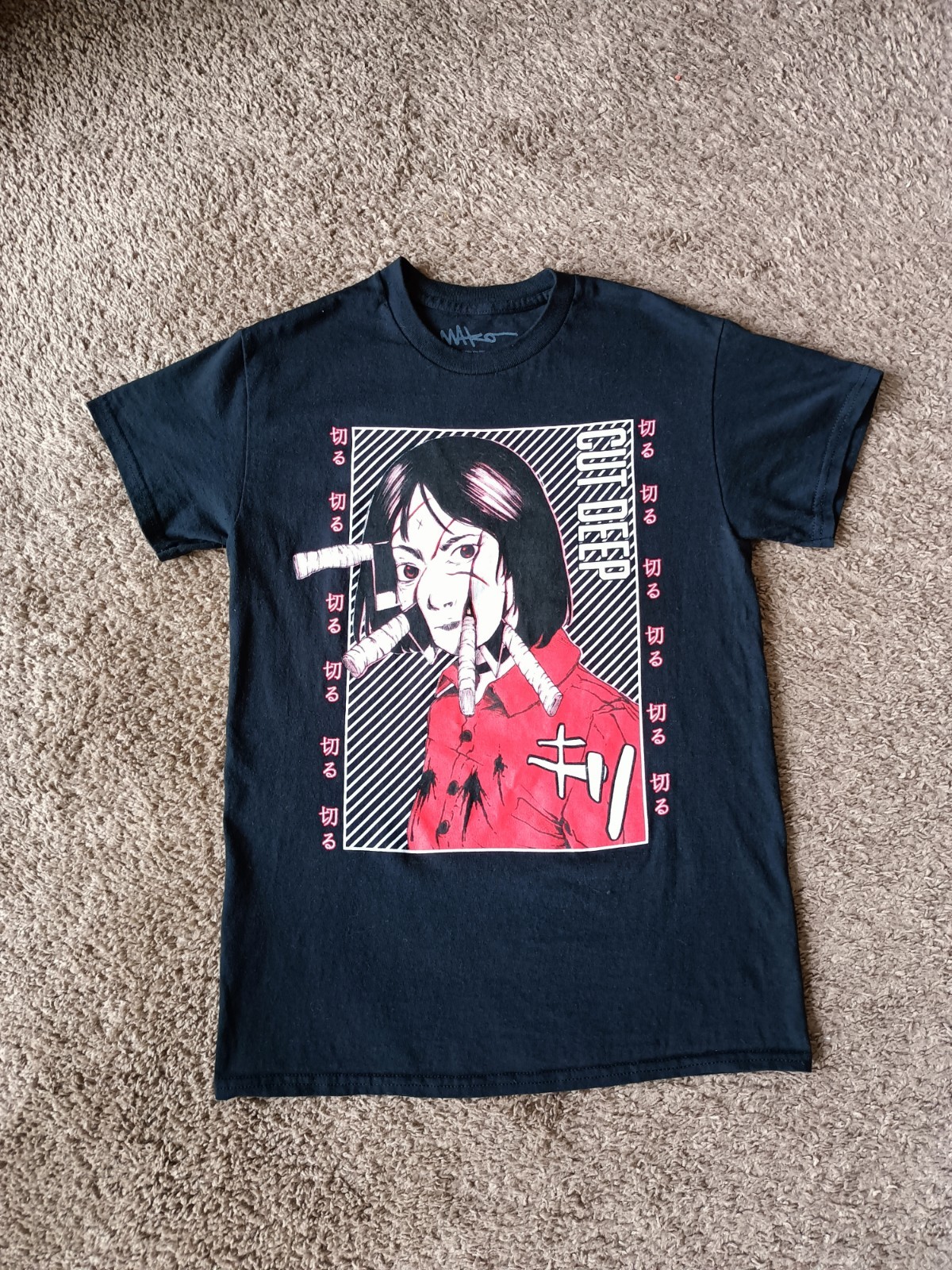 Mako Vice T-Shirt Men's Size Small Graphic Print Black Anime Shirt gallery