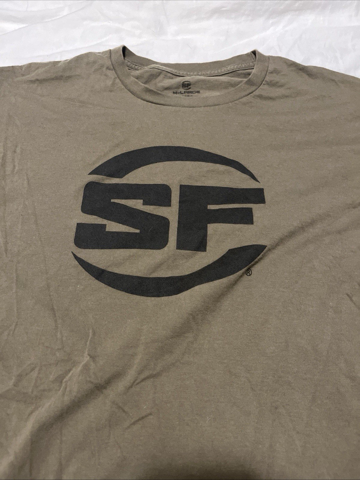SUREFIRE BUTTON LOGO MILITARY GREEN SHIRT 100% COTTON SIZE LARGE gallery