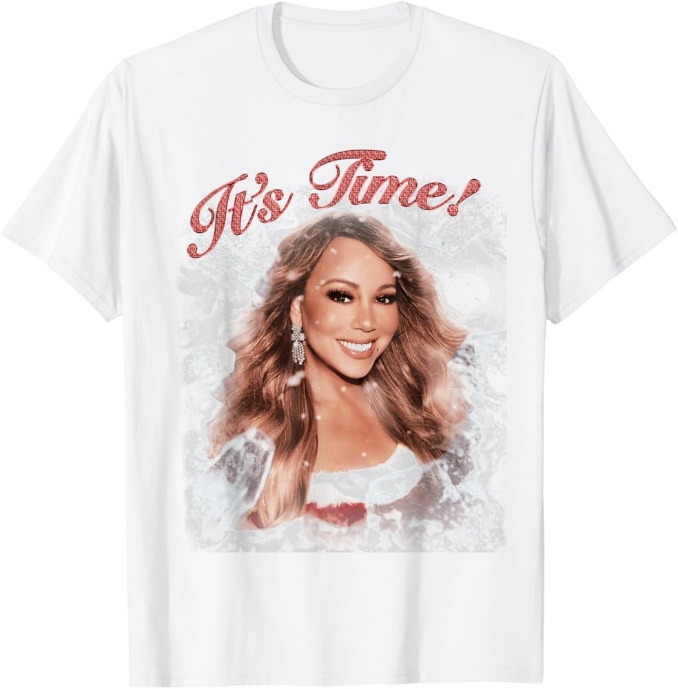 Merry Christmas Mariah Carey It's Time Shirt Unisex All Size CR841 gallery