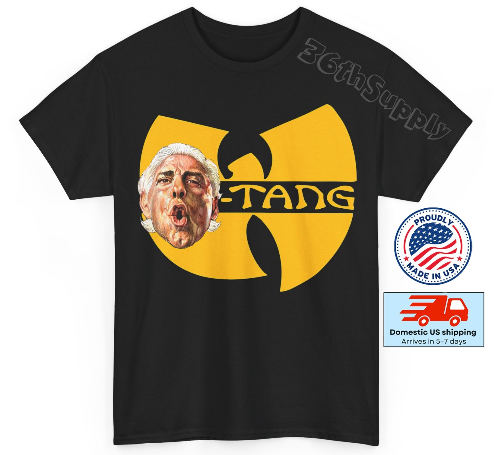 Ric Flair Wu-Tang Clan Funny Vintage 90s Rap Hip Hop S-5XL T-Shirt Men Unisex