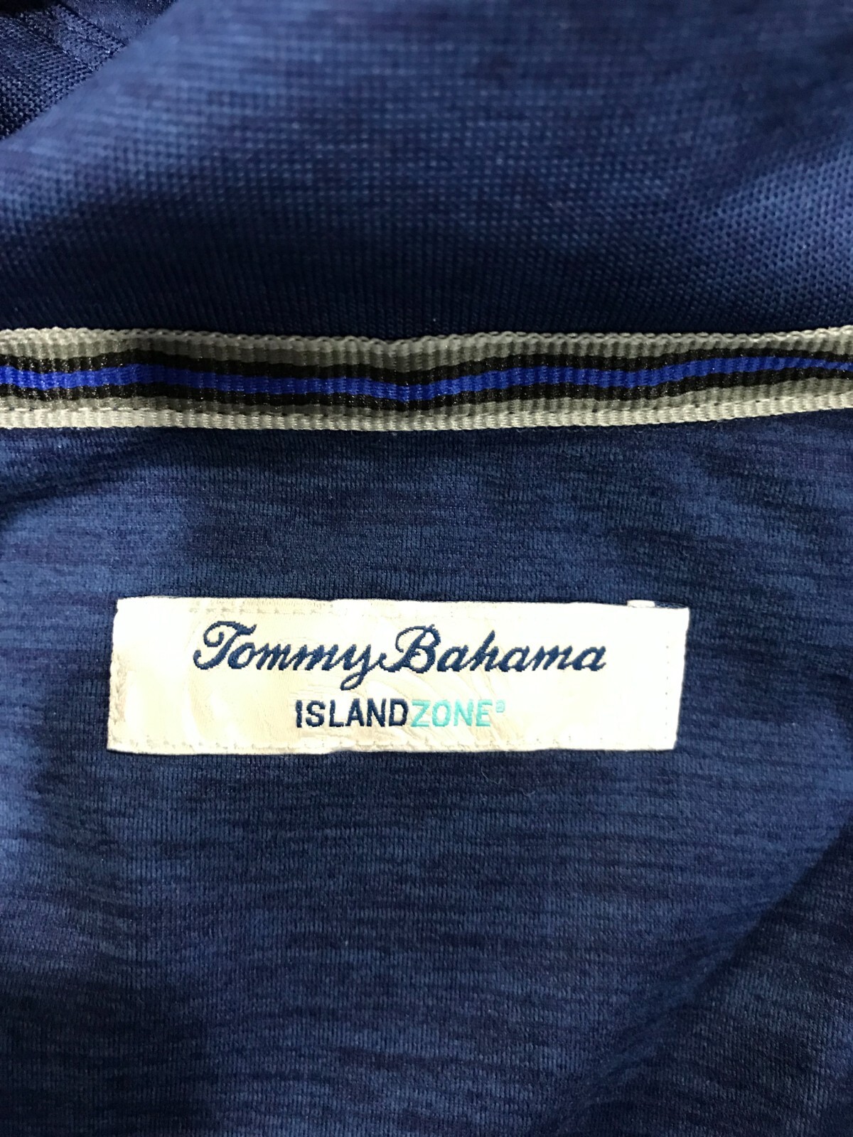 Tommy Bahama Islandzone Men's Size 3XL Navy Sport On Neck Half Zip Shirt $138 gallery