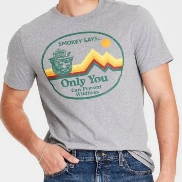 NEW Goodfellow & Co. Men’s Smokey The Bear Graphic T-Shirt Size Small