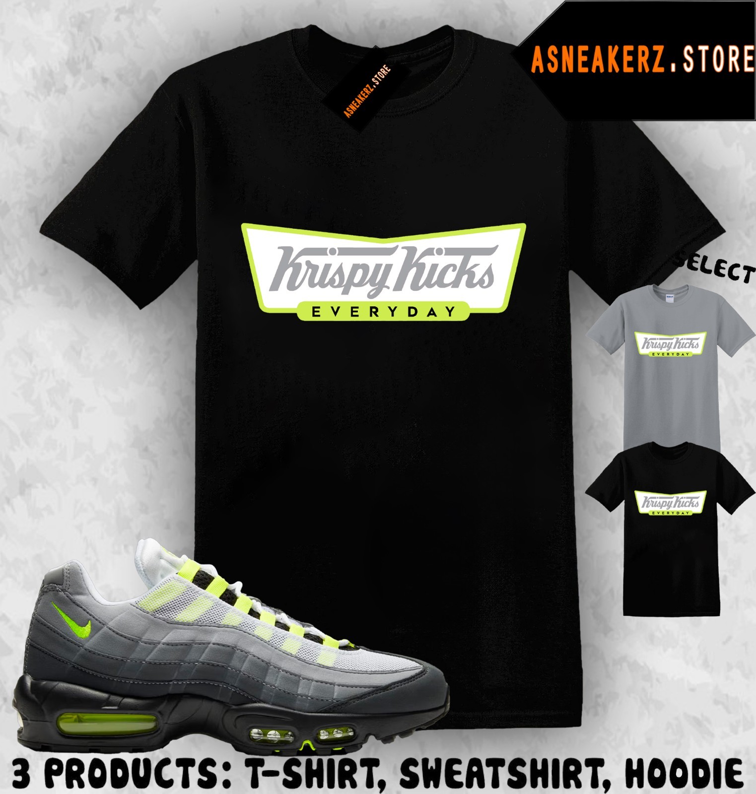 Tee Shirt Matching AM 95 Big Bubble Neon 2026 Match Sneaker Krispy Kicks T-Shirt gallery