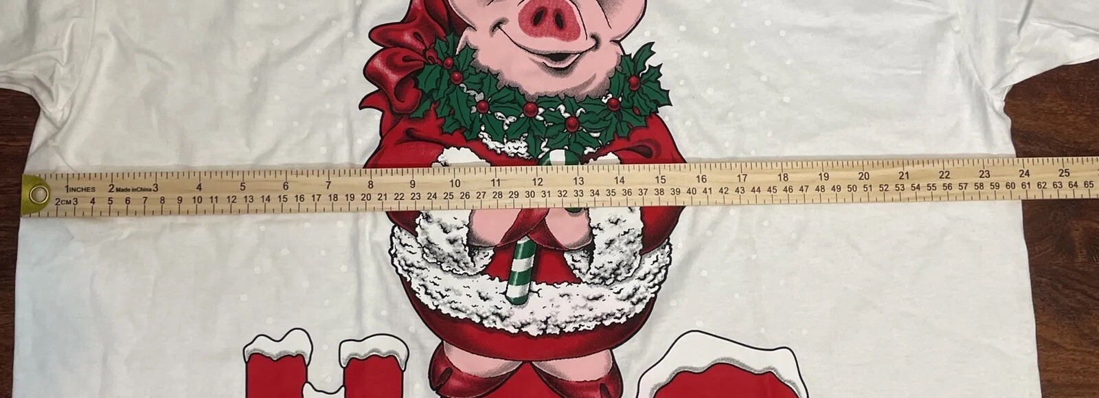 Rare VTG 90s Single Stitch T Shirt Hanes Deck The HOG With Boughs Of Holly Sz XL gallery