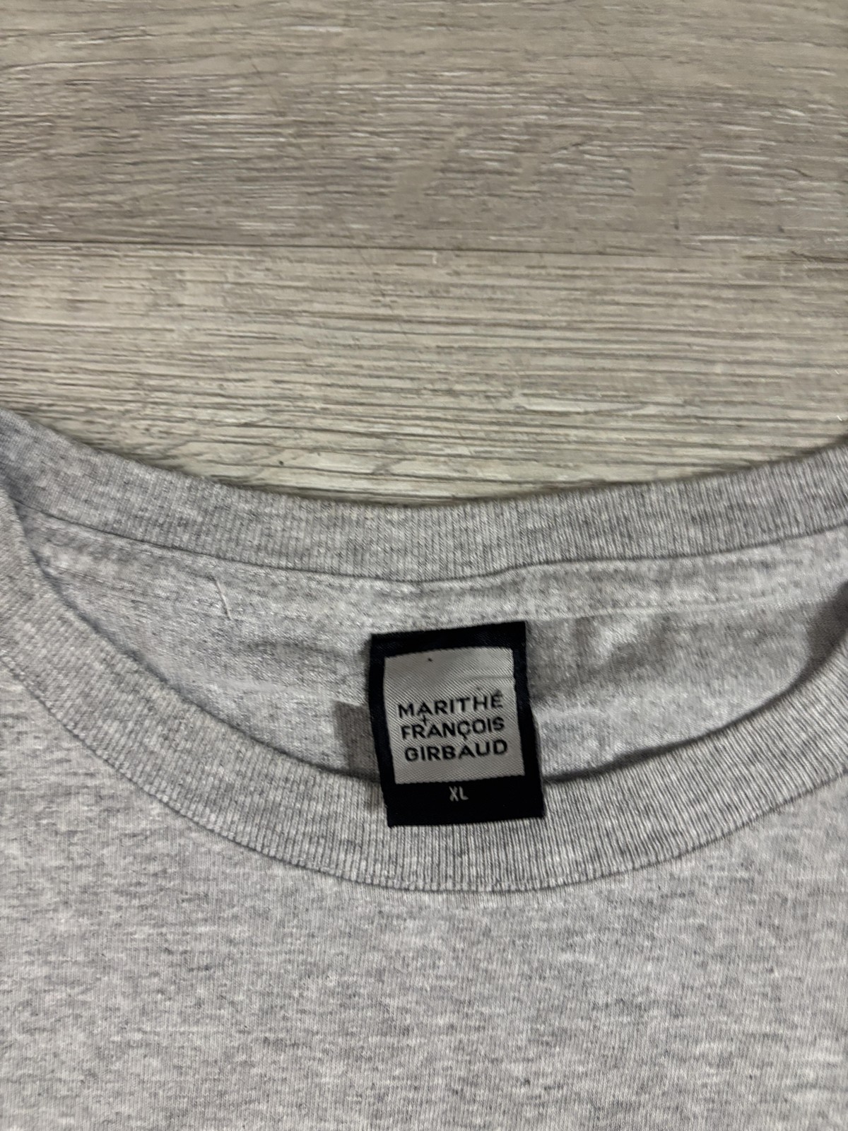 Marithe Francois Girbaud Shirt Mens XL Gray Logo Graphic Photo Tee T-Shirt gallery