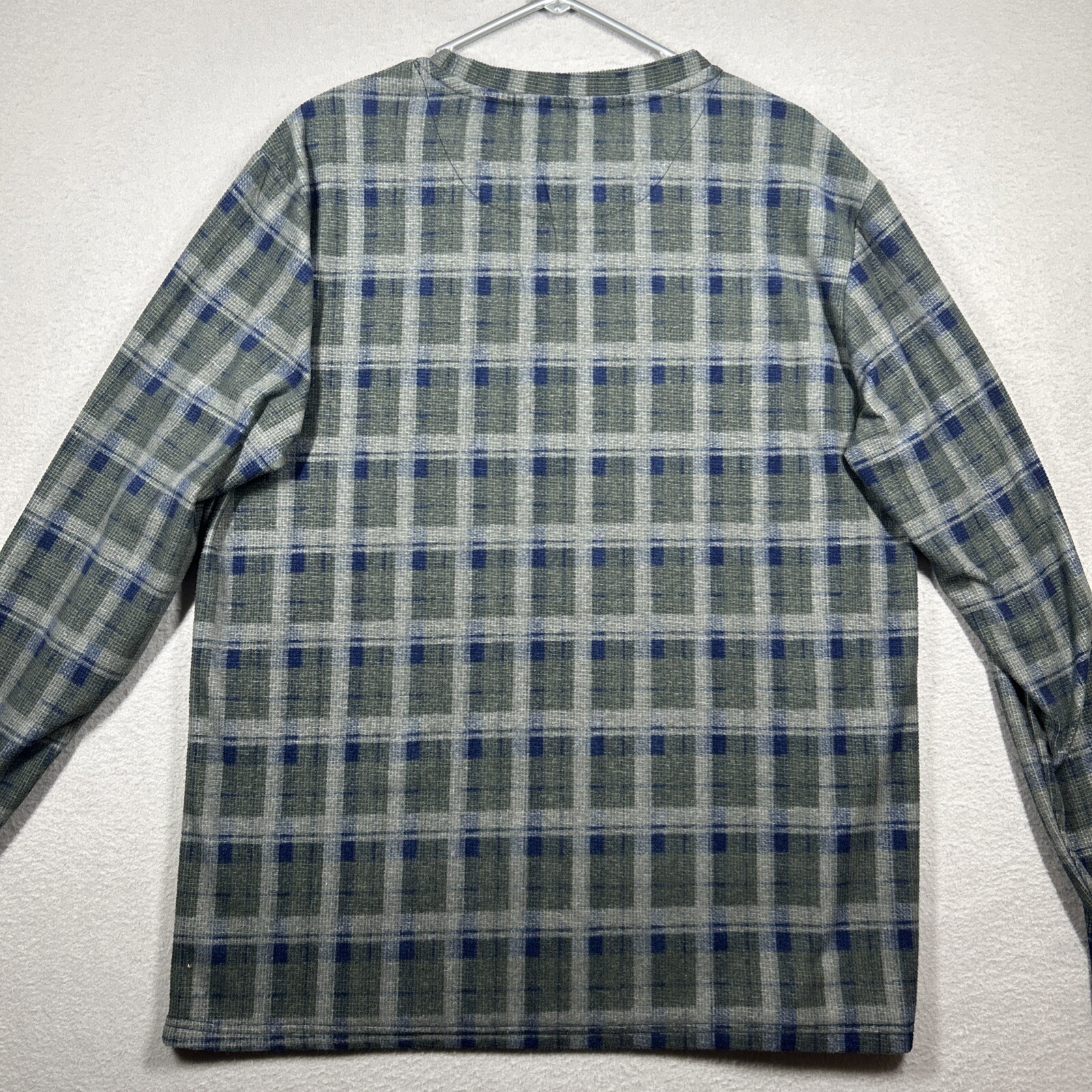 Nomads Pullover Long Sleeve Shirt Mens XL Plaid Green Blue Gray Soft Warm gallery