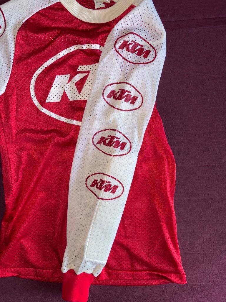 Vintage KTM Racing Team Red Mesh Long Sleeve Shirt Small motocross 70s rare gallery