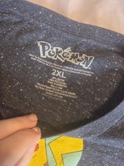 Pokémon 2016 2XL Navy tee tshirt Pikachu Squirtle Charmander Meowth Bulbasaur