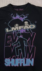 2011 LMFAO Everyday I’M Shuffling Glitter Official Merch T-Shirt LG 20.5” X 27”