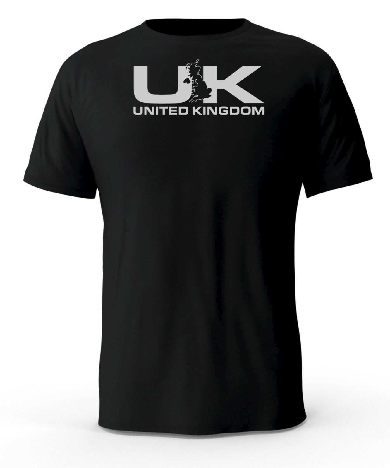 United Kingdom UK Reflective Logo Black T-Shirt gallery