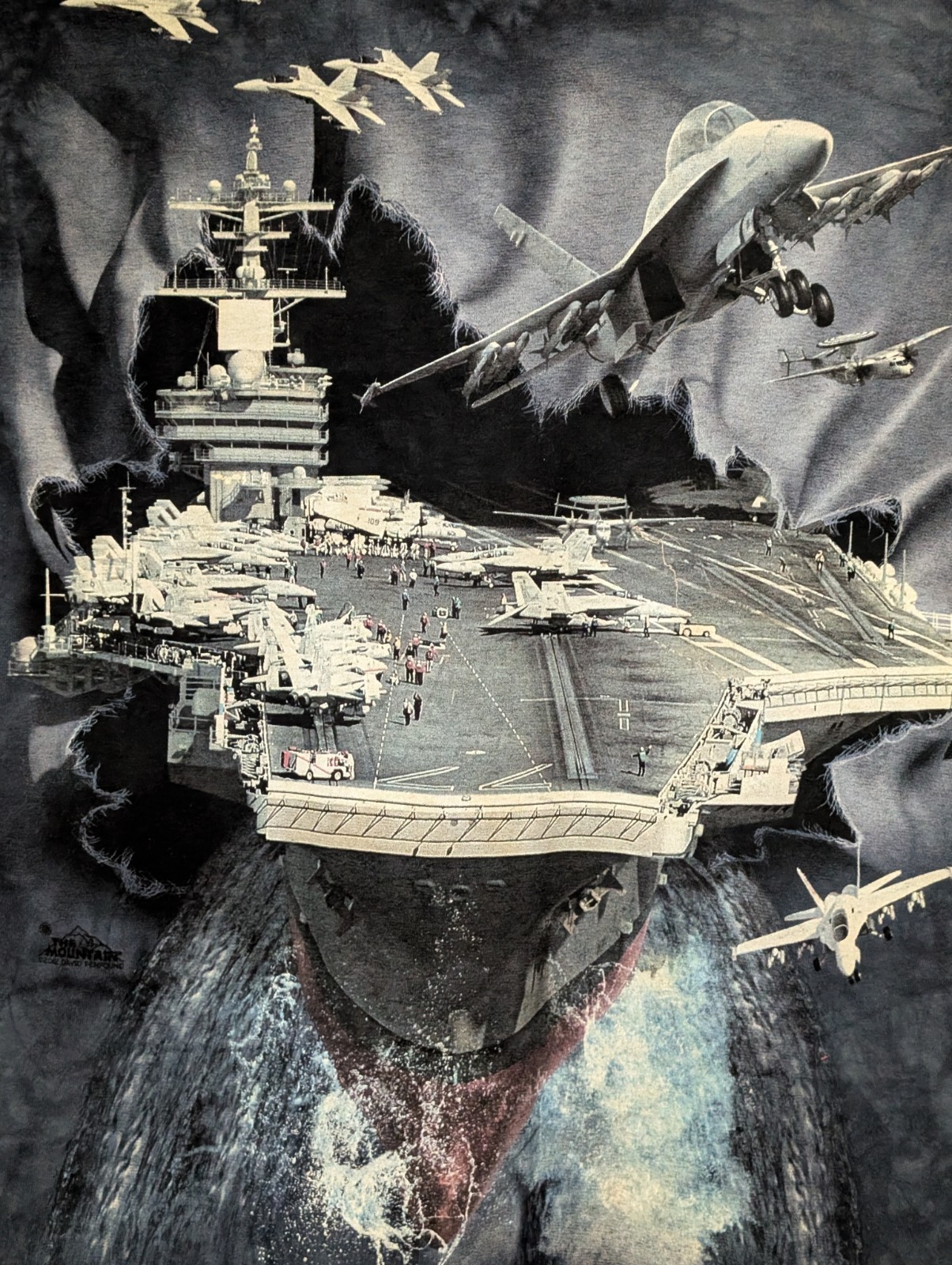 The Mountain Men's T-shirt Blue Aircraft Carrier Retired Logo XL #2221 NWOT gallery