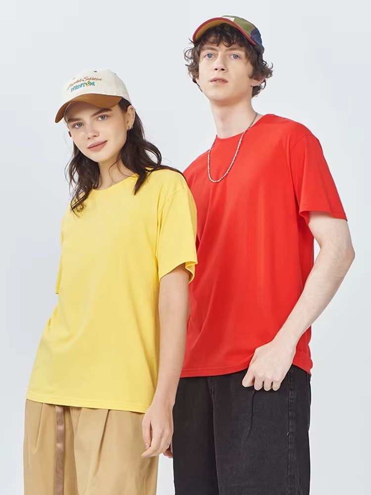 100% Cotton T Shirt Men Women Short Sleeve Casual Soft Breathable Summer Tee gallery