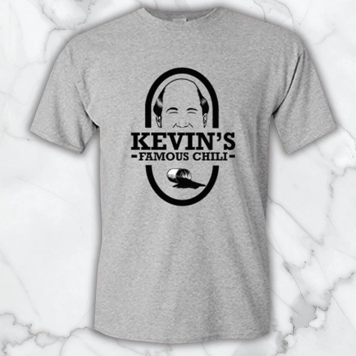 Kevin’s Famous Chili The Office Men’s Grey Graphic T Shirt Freeships