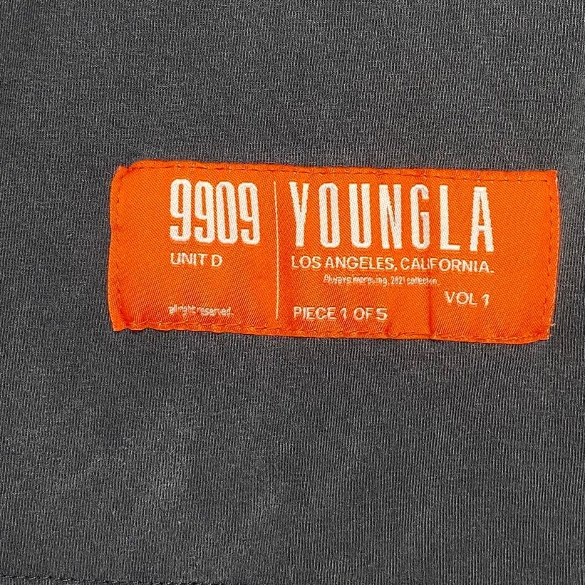 YoungLA 449 Washed Drip Tee Shirt Men's Small Always Improving Gym Rare gallery
