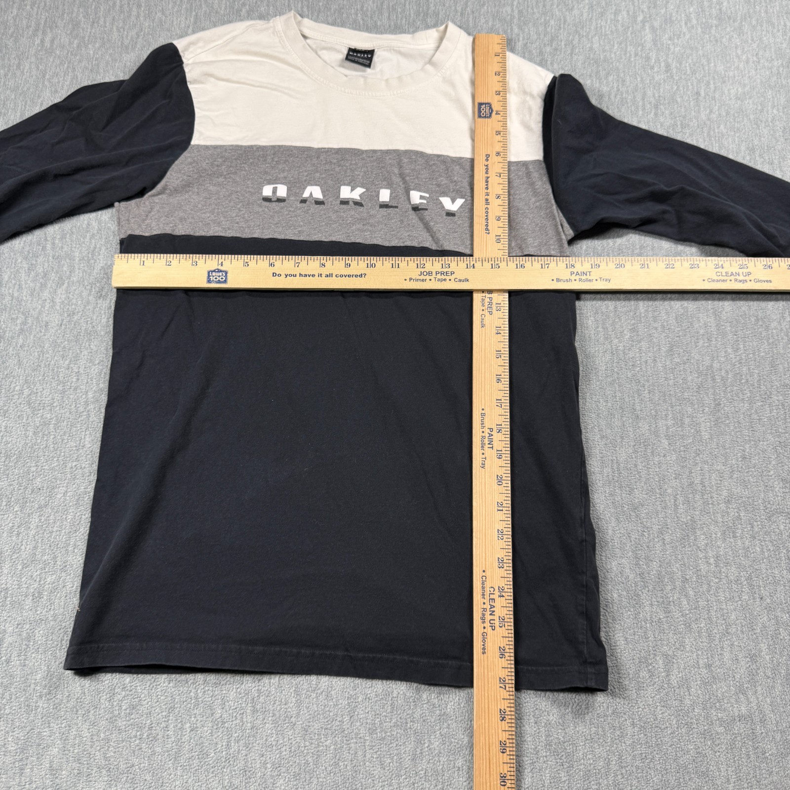 Oakley Shirt Mens L Black Gray Colorblock Slim Fit Graphic Long Sleeve Casual gallery