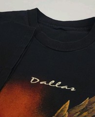 Vintage 90s Eagle Nature Scenic Art Wrap Around Print T Shirt Dallas USA Rare