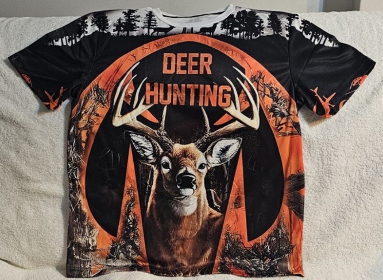 DEER HUNTING HUNTER BUCK FOREST HUNT TREE OUTDOOR T-SHIRT SHIRT