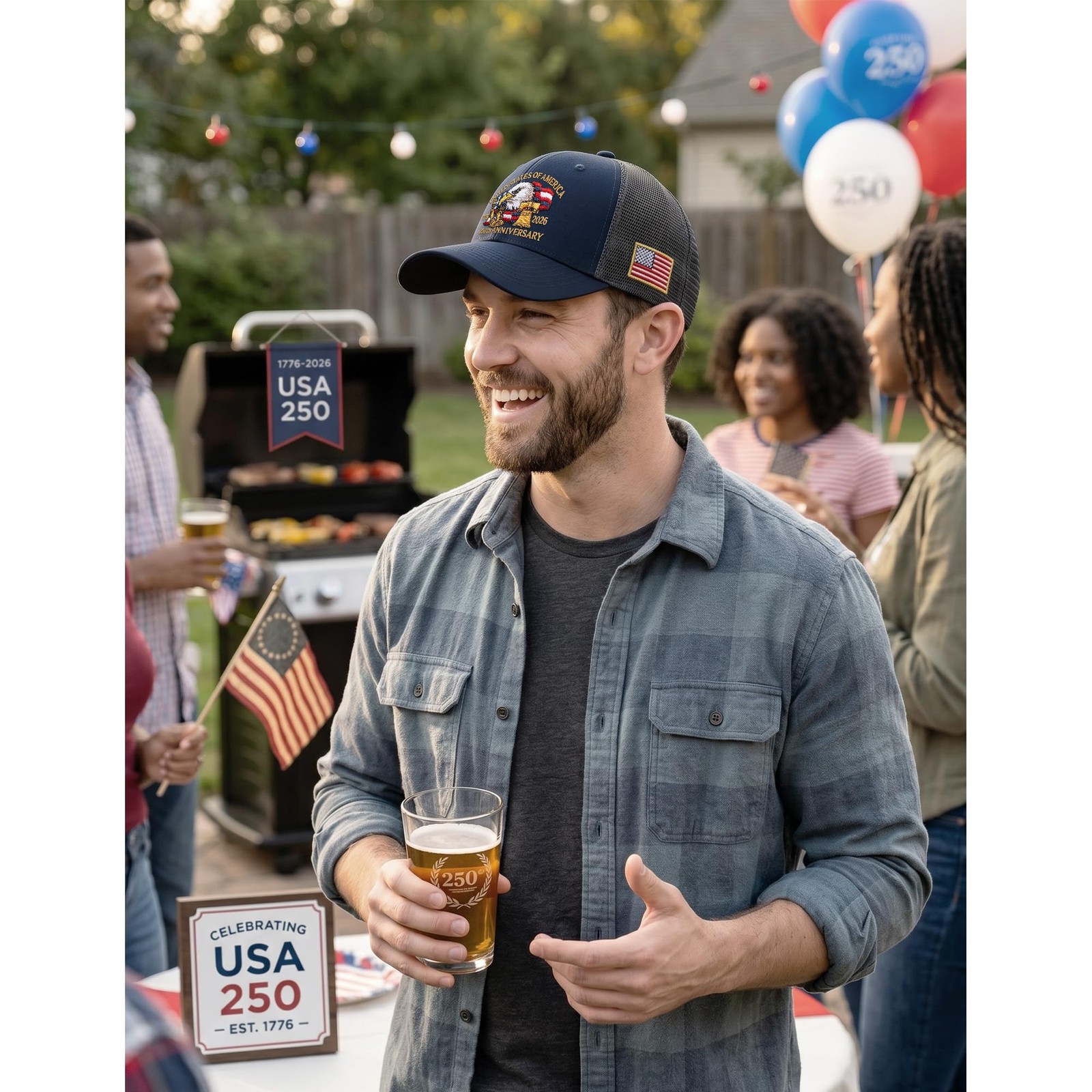 250 Anniversary USA Hat,Embroidered United States 250th American Anniversary ... gallery