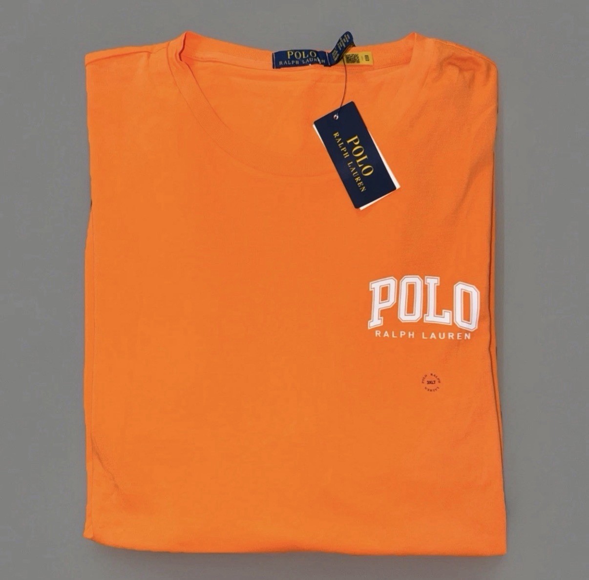 Polo Ralph Lauren T-Shirt Mens 3LT Orange Graphic Logo Big Man NWT