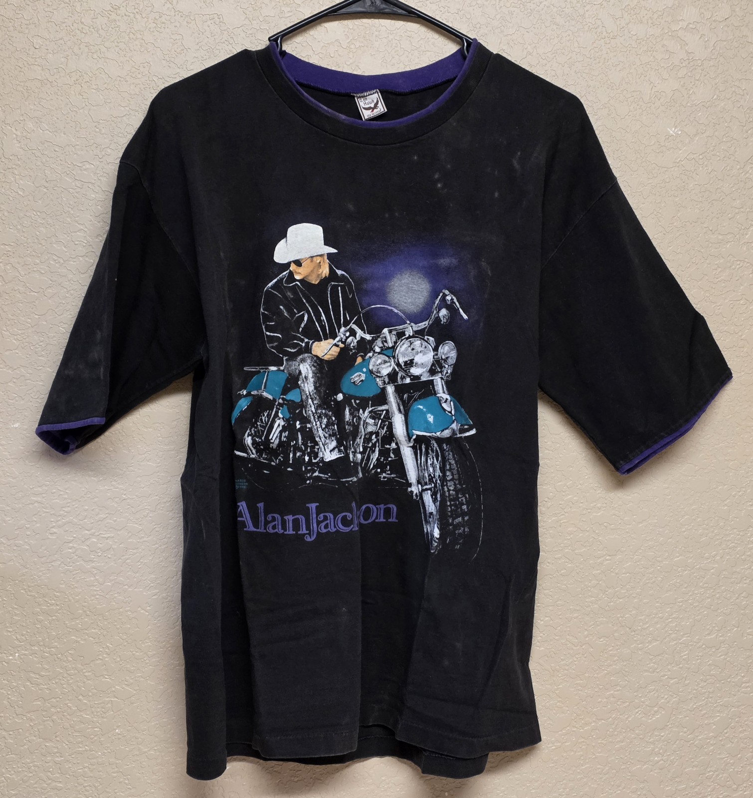 Vintage Alan Jackson On Tour Shirt 1992 "A Lot About Livin" Adult Large See Pics gallery