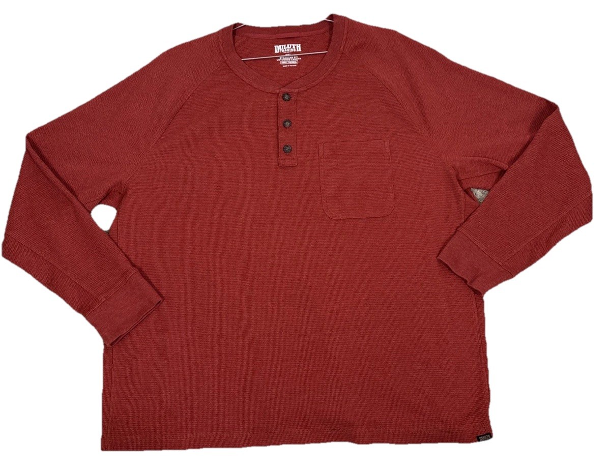 Duluth Trading Co Burly Thermal Shirt Standard Fit Untucked Length Mens 3XL Rust gallery