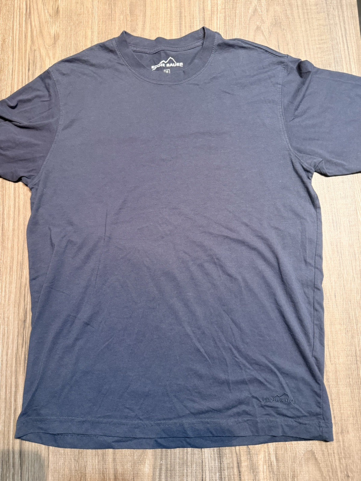 Eddie Bauer Mens Navy Blue Short Sleeve T-Shirt Size Medium solid gallery