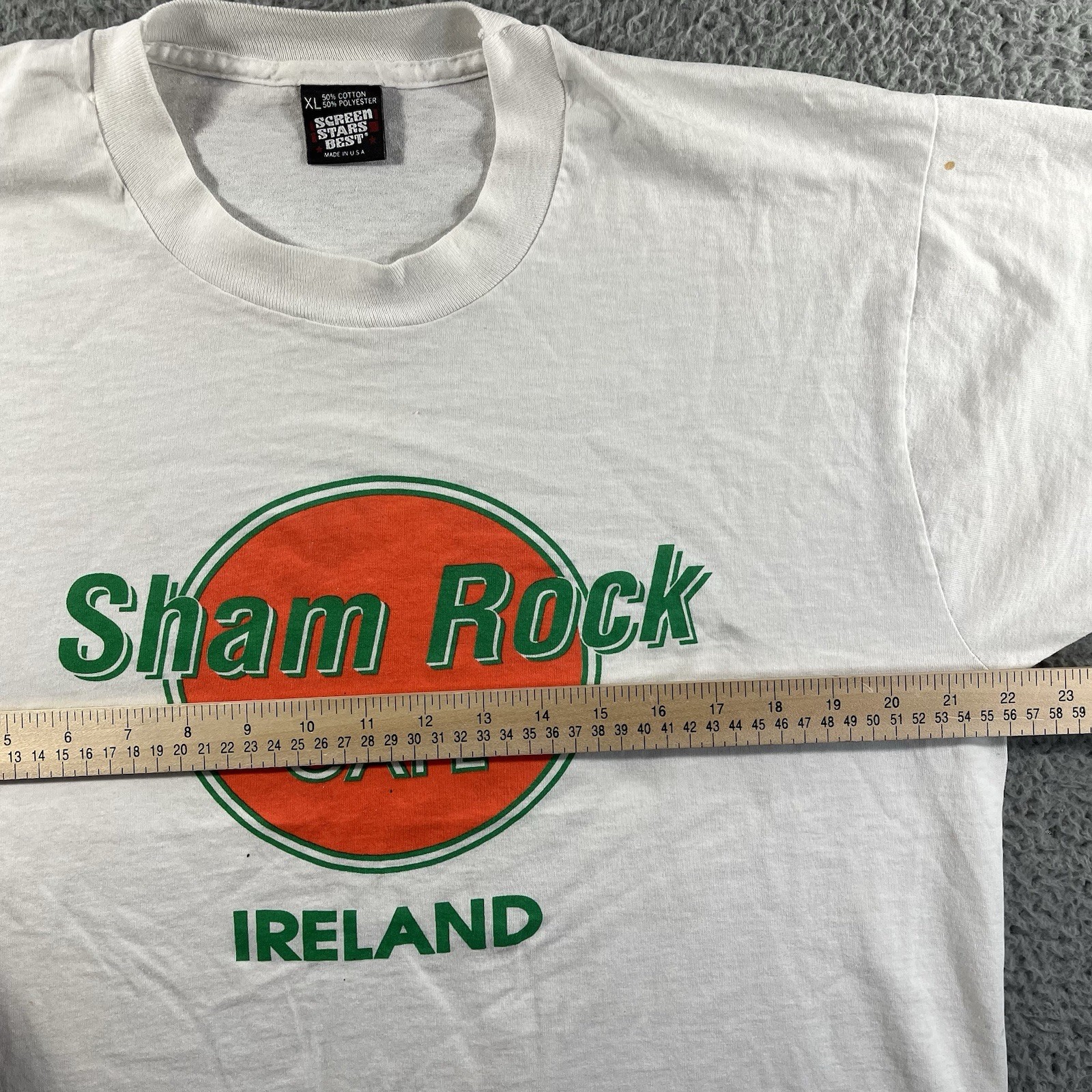 Vtg 80s ShamRock Cafe Ireland T Shirt XL Screen Stars Best Single Stitch Flaws gallery