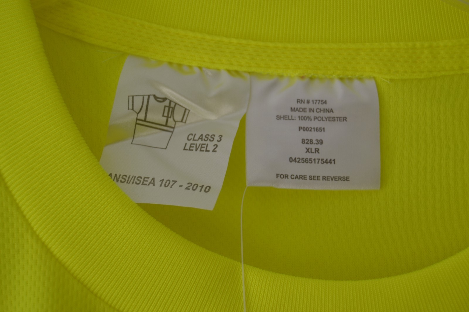 Key Apparel ANSI II Class 3 Hi-Visibility Pocket T-Shirt Hi-Vis Yellow Sz XLR gallery