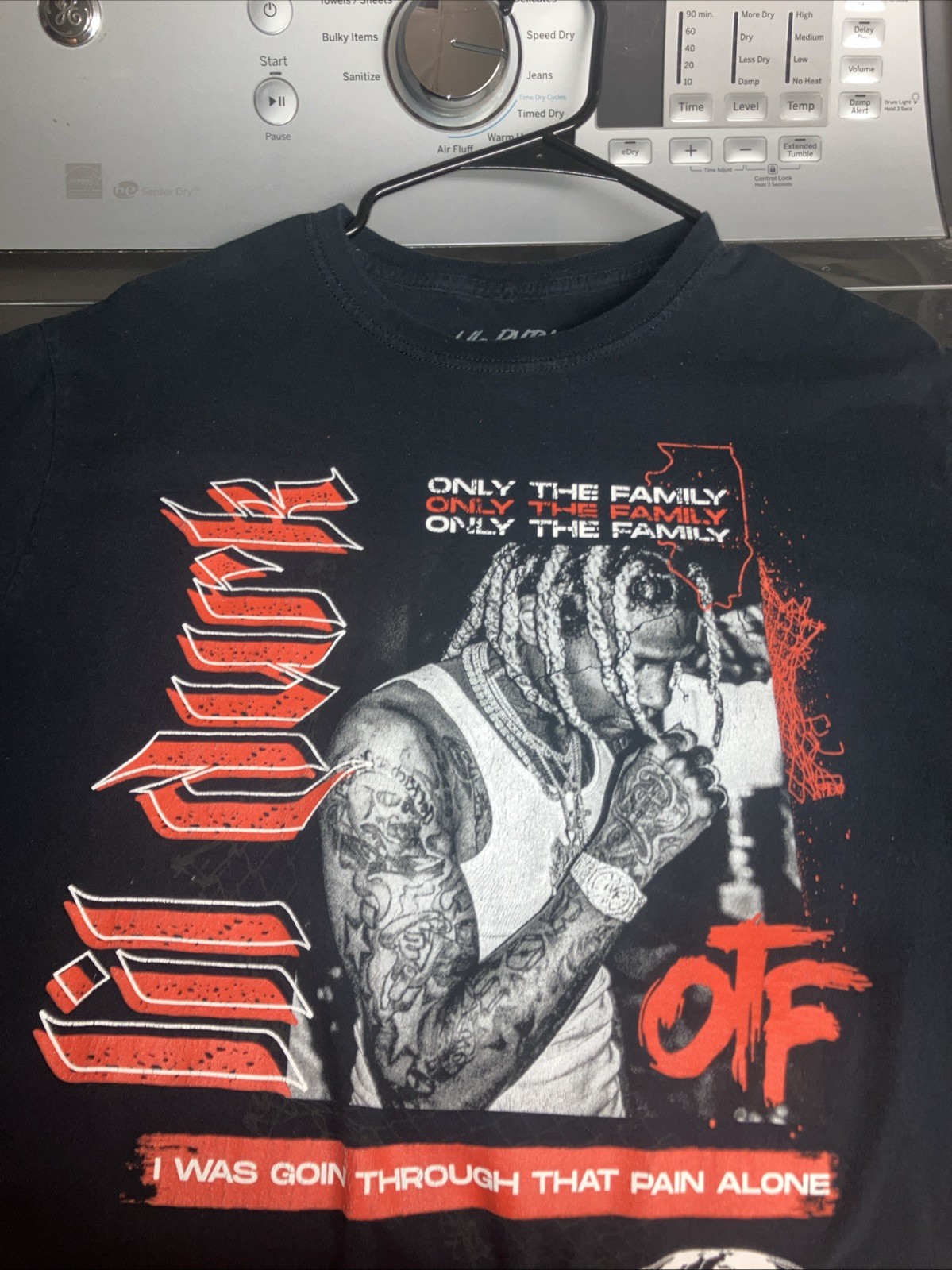 Lil Durk Tee T Shirt Mens XL Black Graphic Print OTF Rap Hip Hop Rapper Family gallery