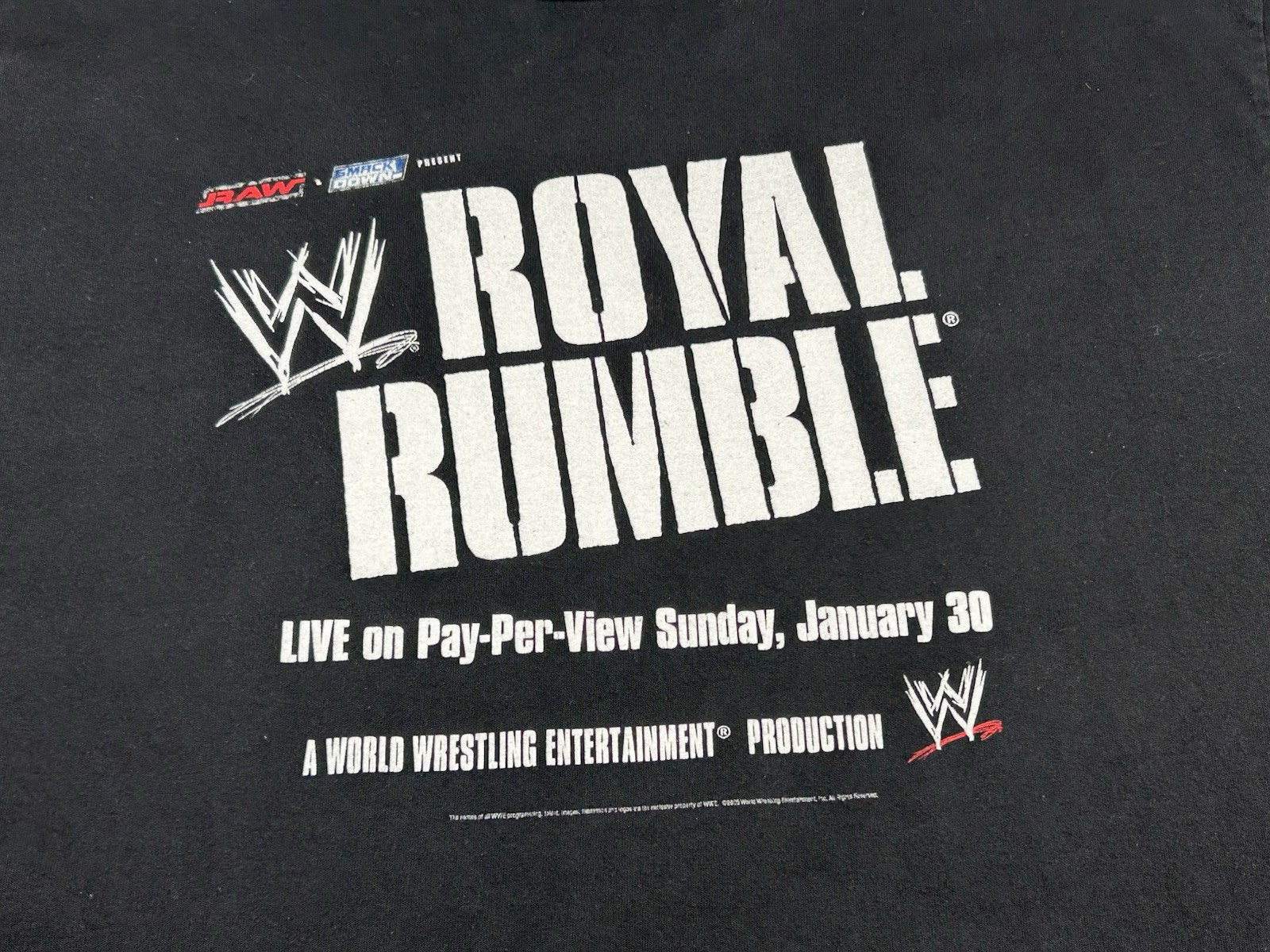 Vintage WWE Royal Rumble Shirt Mens Extra Large Wrestling Smackdown Short Sleeve gallery