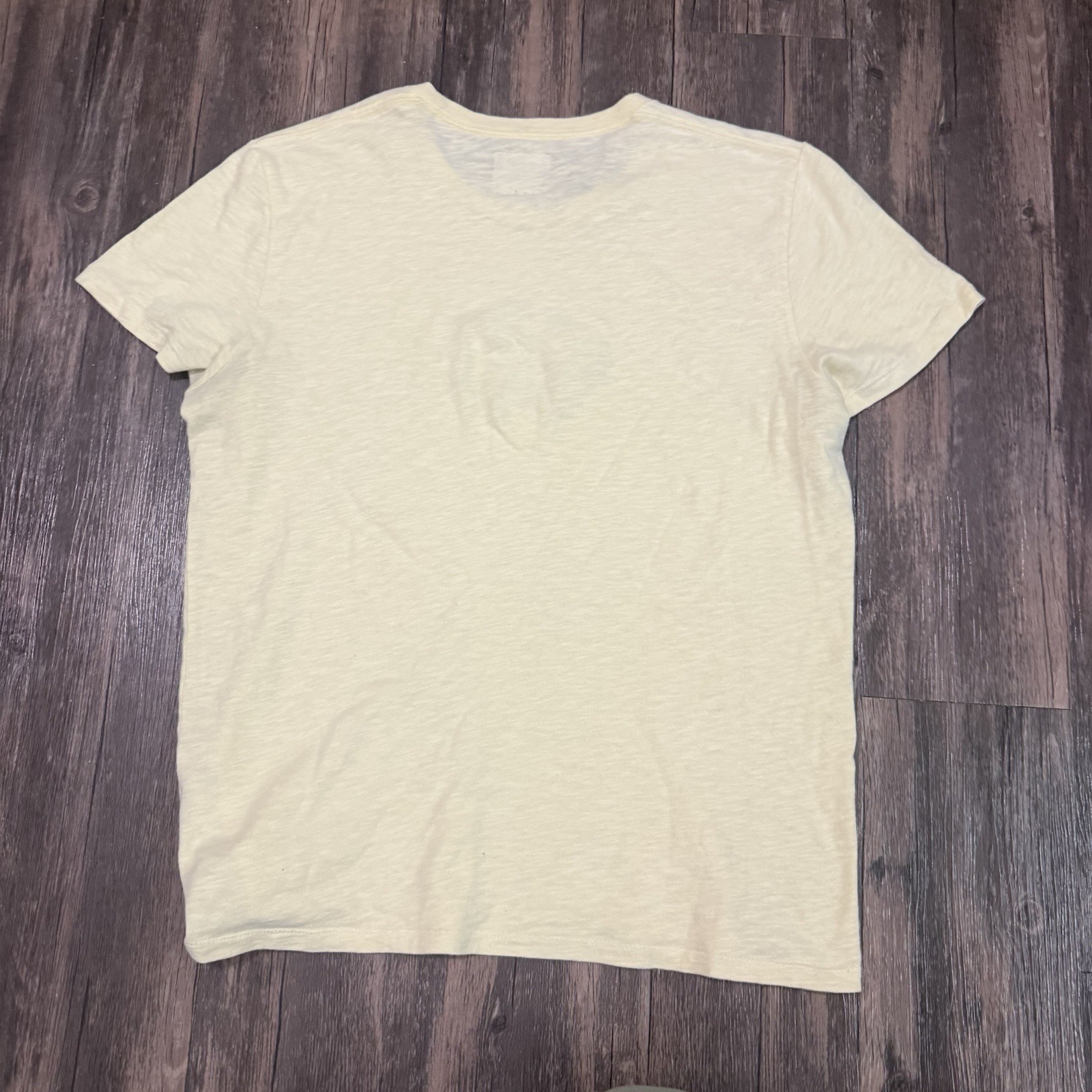 Abercrombie And Fitch T Shirt Men’s S Graphic Logo Classic Tee Y2K Pale Yellow gallery