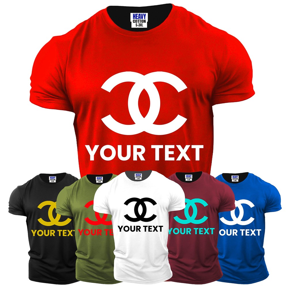 Personalized Custom Your Text Here Men’s T Shirt USA Funny Birthday New Gift Tee