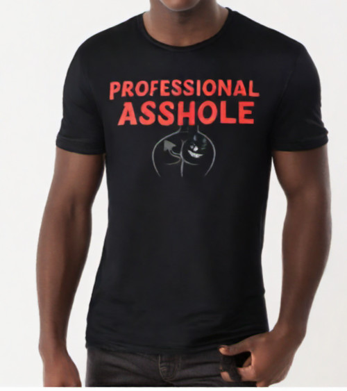 Poly-Cotton Blend Custon T-Shirt Funny Professional *sshole Black XS/S/M/L/XL
