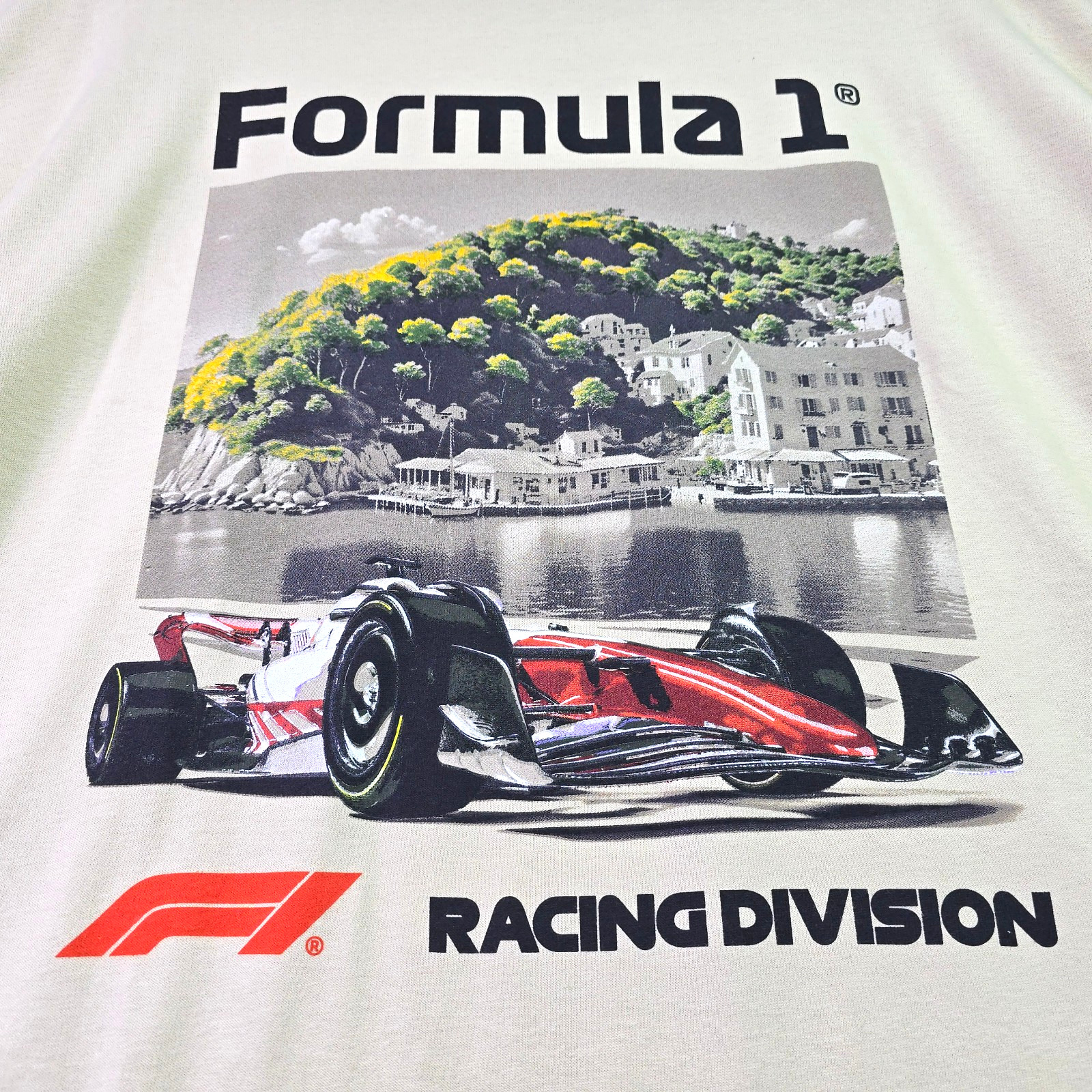 F1 Racing Formula One Shirt Mens 2XL XXL Beige Race Division Car Casual NWT gallery