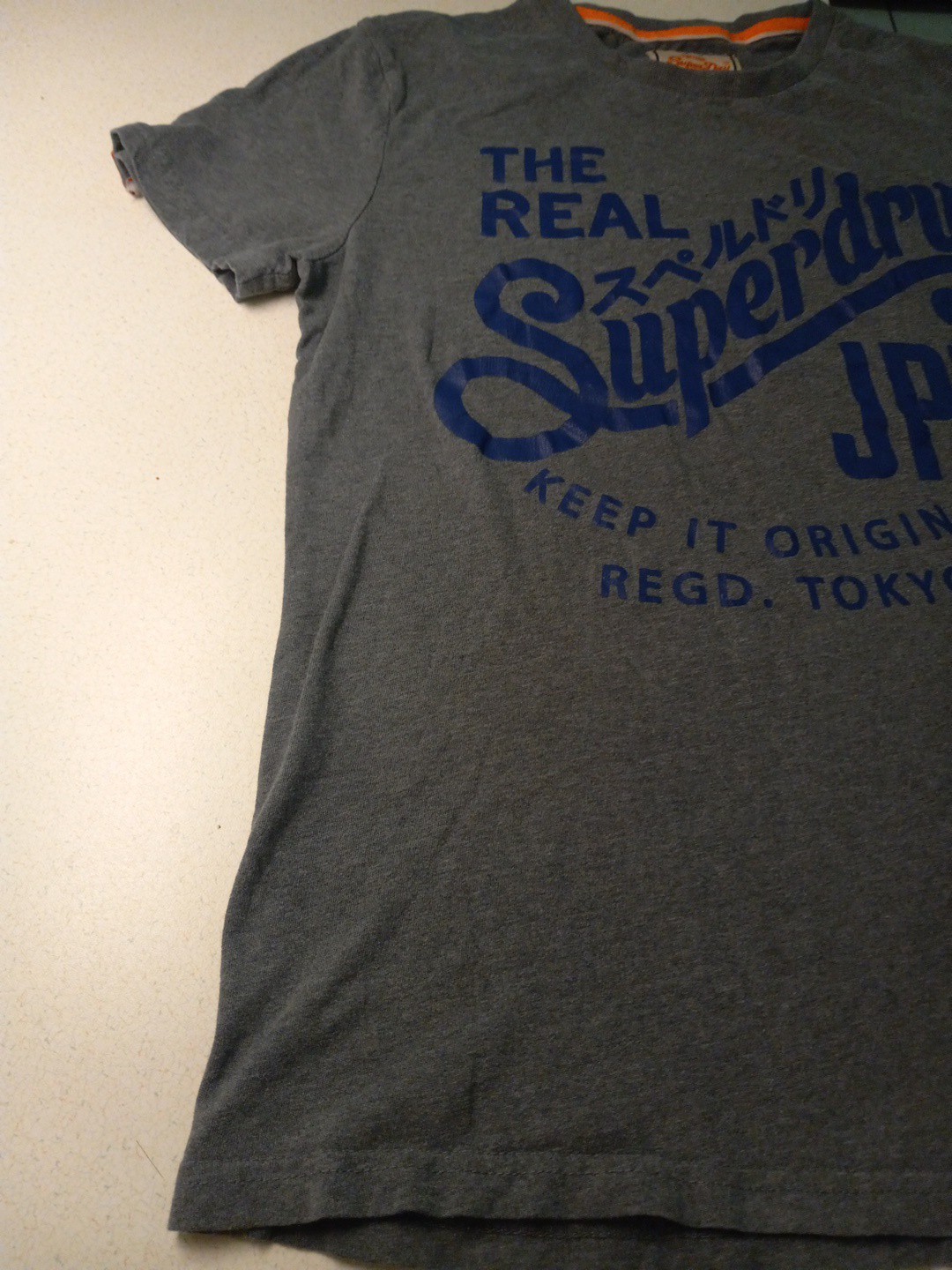 Vintage SUPERDRY AUTHENTIC REGISTERED . JPN Graphic Gray T-Shirt Size S gallery