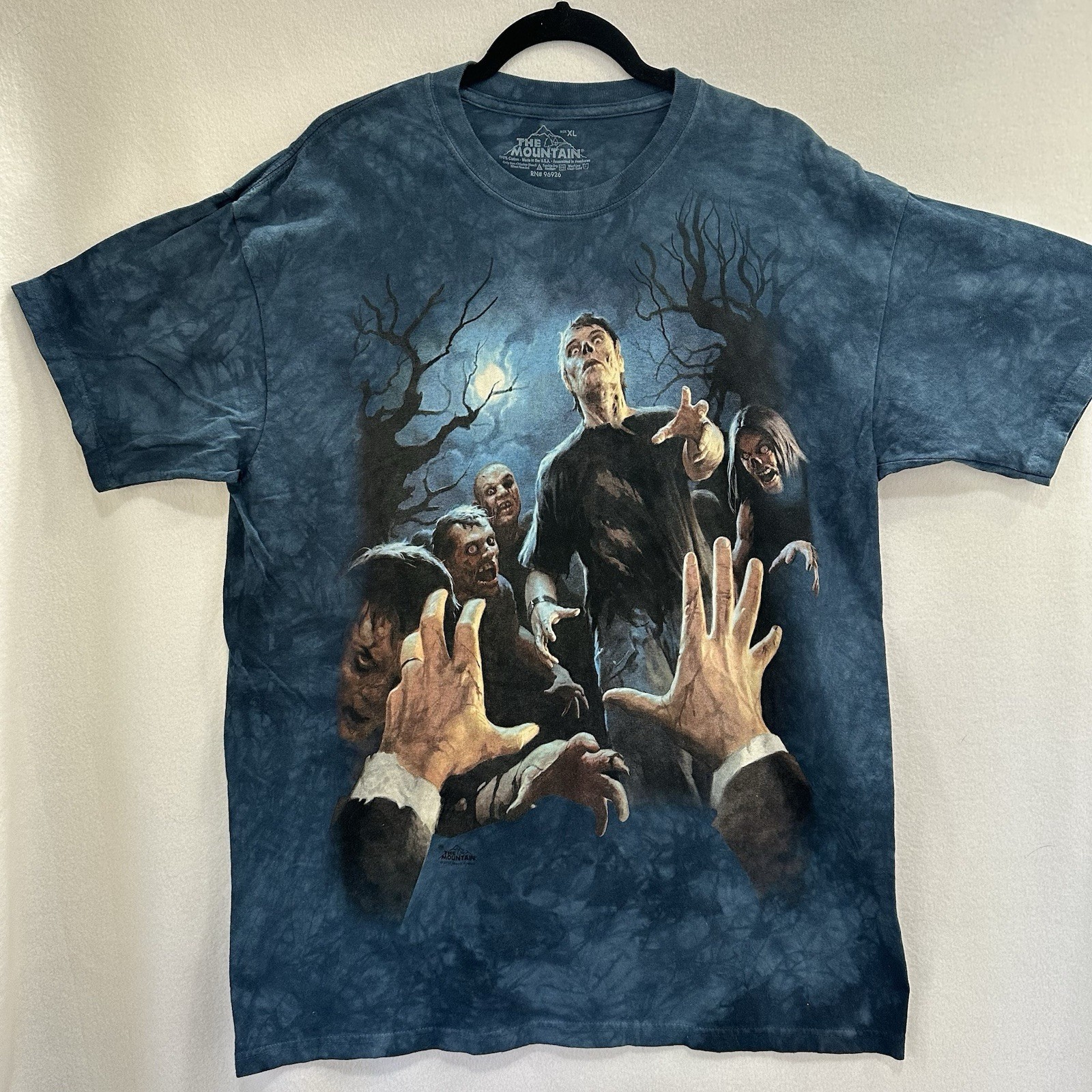 Last Breath Zombies Short Sleeve Heavy Duty The Mountain Liquid Blue T Shirt XL