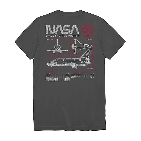 Men's Big & Tall NASA Mission Statement Crew Neck Short Sleeve Double sided T-Sh gallery