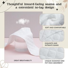 4 Pcs Bra Liners for Sweat, 80% Cotton and 20% Polyester Fiber, Reusable Wash…