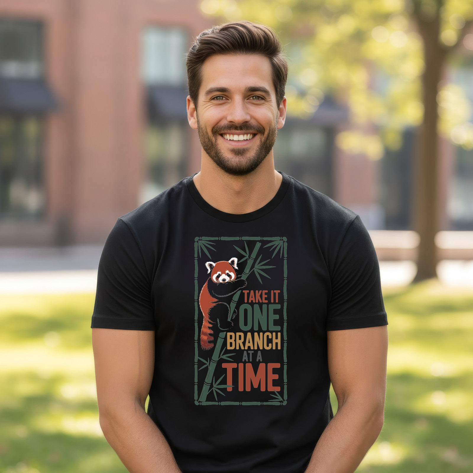 Adorable Red Panda Motivation Quote Graphic Unisex T-Shirt gallery