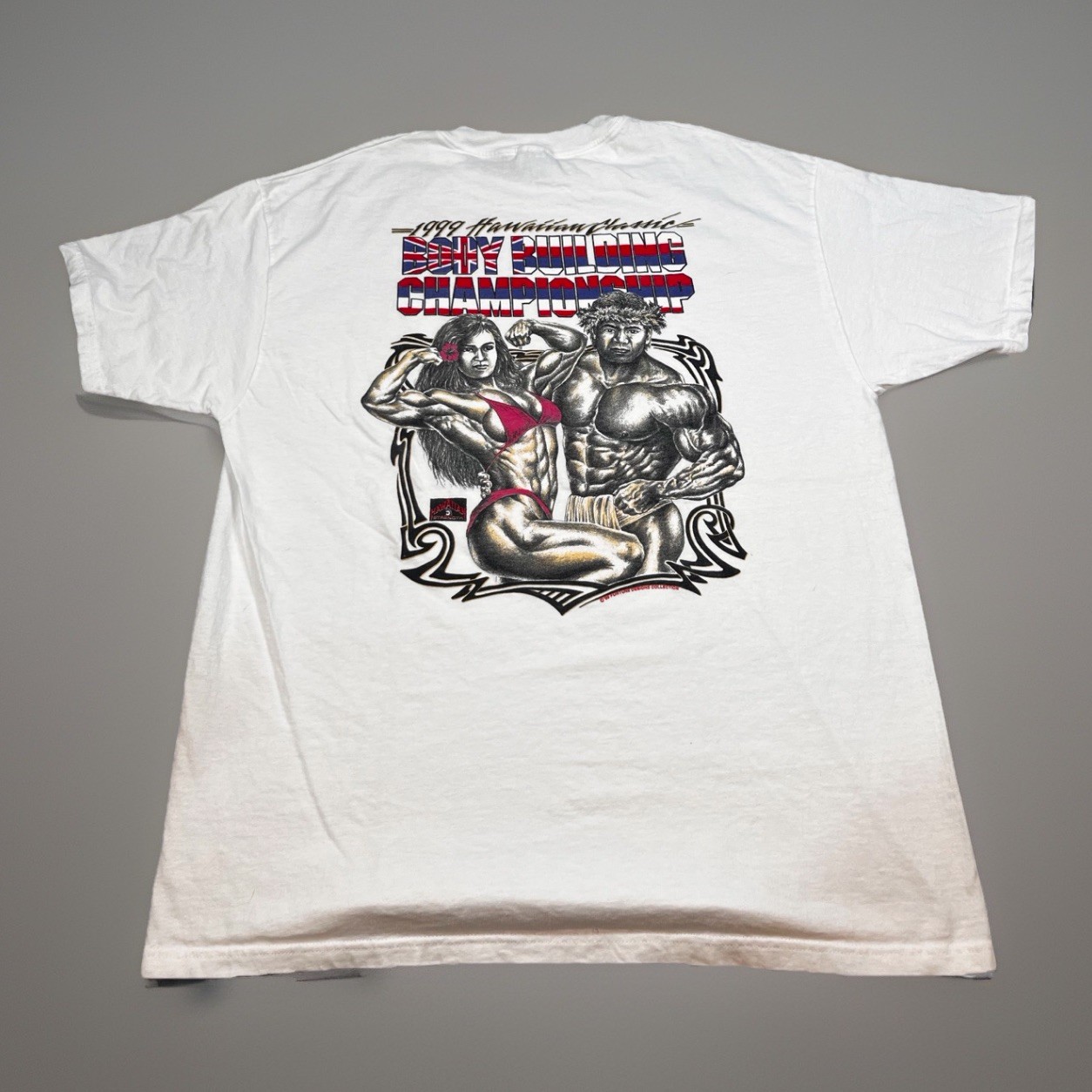 VTG 1999 90’s Hawaiian Strength Body Building Championship Hawai’i T Shirt Sz XL