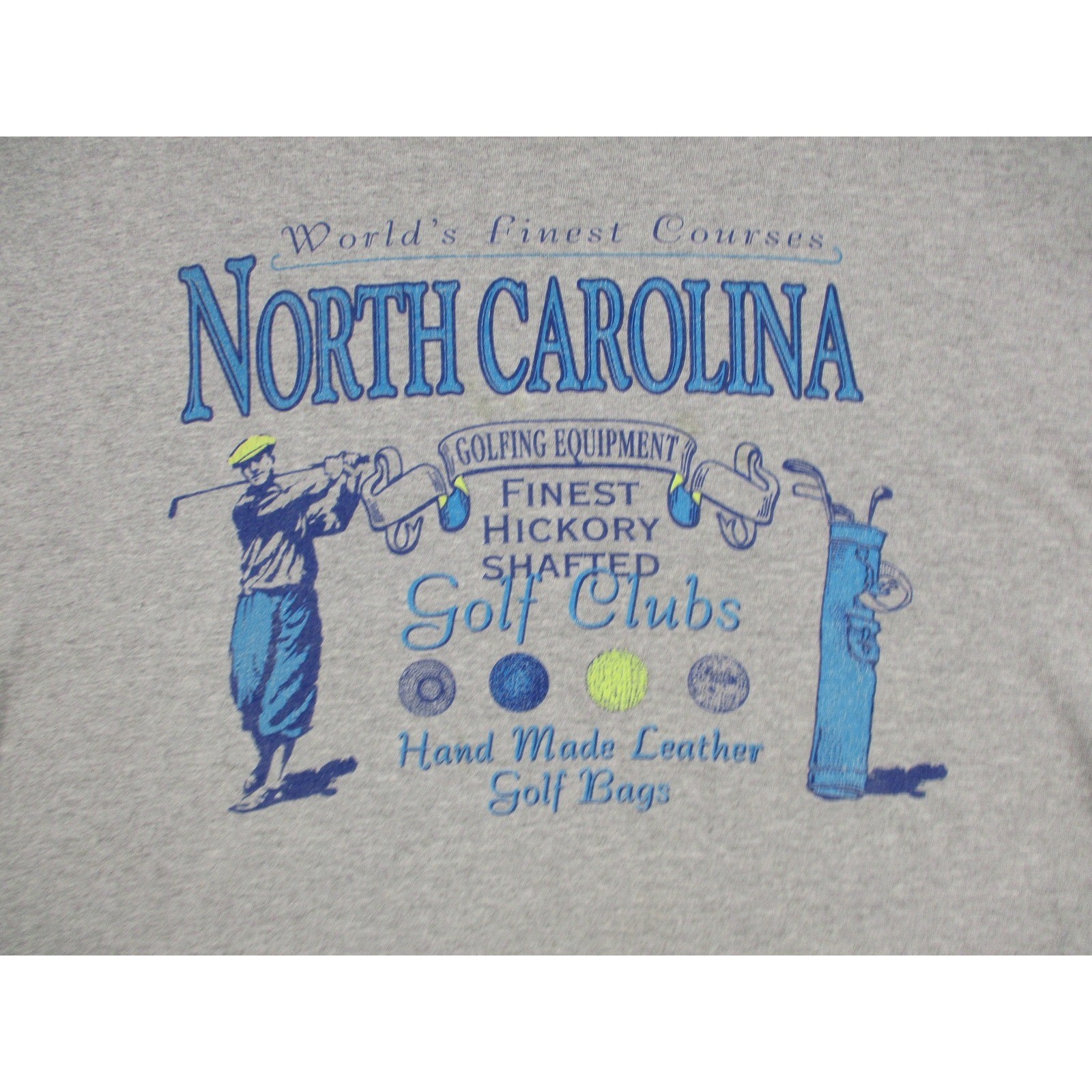 Island Sportswear North Carolina Golfing Equipment T-Shirt Mens XXL Gray Vintage gallery
