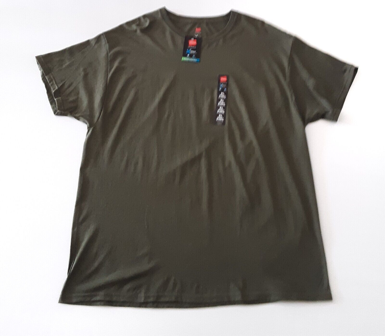 Hanes Mens Ultimate X-Temp T-Shirt Size XL Crew Neck Short Sleeve Heather Green gallery